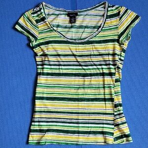 Rue21 Multicolor Striped Short Sleeve Top